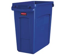 Rubbermaid 1971257 Slim Jim 16-Gallon Rectangular Trash Can, Blue