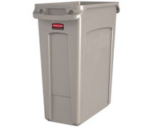 Rubbermaid FG354060BEIG Slim Jim 23-Gallon Trash Container, Beige