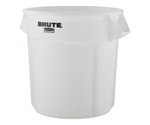 Rubbermaid FG265500WHT Brute 55-Gallon Round Trash Can, White