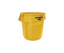 Rubbermaid FG265500YEL Brute 55 Gallon Round Trash Can, Yellow