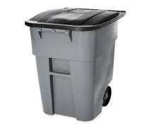 Rubbermaid FG9W2700GRAY  Brute 50 Gallon Roll-Out Trash Can with Lid