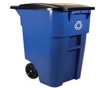 Rubbermaid FG9W2773BLUE Brute 50-Gallon Rollout Recycling Container