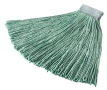Rubbermaid FGF13700GR00 24 oz. Synthetic Blend Wet Mop Head with 5" Headband, Green
