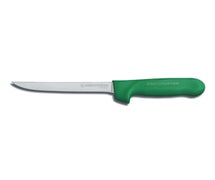 Color Coded Narrow Boning Knife - Sani-Safe, 6" Blade, Green