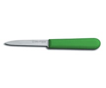 Color Coded Chefs Style Paring Knife - 3-1/4" Blade, Green