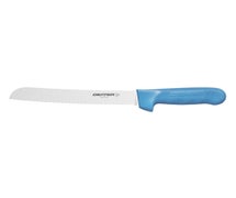 Color Coded Bread Knife- Sani-Safe, 8" Scalloped Blade, Blue