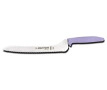 Dexter Russell 13583P 9" Scalloped Slicer with Offset Purple Handle