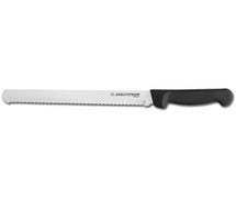 Dexter Russell 31604B - Basics 10" Scalloped Slicer, Black Handle