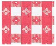 Marko 57175252SM001-DZ - Extra Heavy Vinyl Tablecloth Size: 52"x52", Red, Clover Check, Dozen