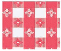 Marko 51515252SM001 - Heavy Restaurant Tablecloth Size - 52"x52", Vinyl, Red, Clover Check, By the Each