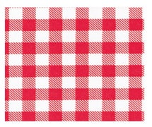 Heavy Restaurant Tablecloth Size - 52"x52", Vinyl, Gingham, Red, Each