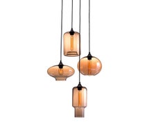 Zuo Modern 98425 Lambie Ceiling Lamp, Rust & Amber