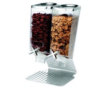 Rosseto EZ514 Standard Stainless Steel Dry Food Dispenser - 2 Gallon Capacity, Double Tube Unit