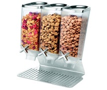 Rosseto EZ515 Standard Stainless Steel Dry Food Dispenser - 3 Gallon Capacity, Triple Tube Unit