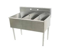 Advance Tabco 4-43-60 3 Compartment Sink, 430 S/S, 60"W x 24"D Bowl