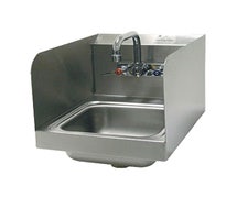 Advance Tabco 7-PS-56 - Hand Sink With Side Splashes, Wall Model, 9"D X 9" Front-To-Back X 5" Deep, 20 Gauge 304 Series Stainless Steel