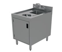 Advance Tabco CRDW-18 Underbar Basics Dump Sink With Waste Cabinet, 18"W