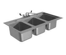 Advance Tabco DBS-3 Bar Sink, Drop-In, 3-Compartment, 38"W