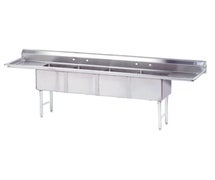 Advance Tabco FC-4-1824-18RL Fabricated NSF Sink, 4-Compartment, 18" Drainboards