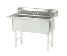 Advance Tabco FS-2-1524 Fabricated NSF Sink, 2-Compartment, No Drainboards