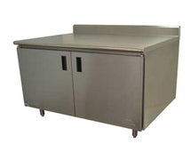 Advance Tabco - HK-SS-368 - Work Table, Cabinet Base With Hinged Doors, 36"D, 5" Backsplash, No Midshelf