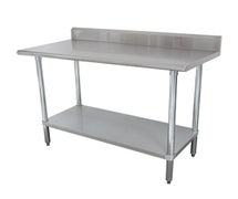 Advance Tabco KMSLAG-305-X Stainless Steel Work Table with Shelf and Backsplash, 60" x 30"