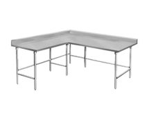 Advance Tabco - KTMS-246 - Work Table, 24"D Top, L-Shaped, 5" Splash At Rear Only, 84"W