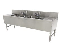 Advance Tabco PRB-19-64C Prestige Underbar Sink Unit, 4-Compartment, 72"W