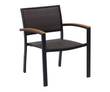 Florida Seating AL-5625 Arm Chair, Stackable, Black Frame, Java Seat