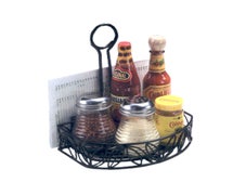 American Metalcraft CRL86 Ironworks Condiment Organizer - Wrought Iron Caddy with Leaf Design