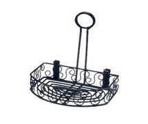 American Metalcraft CRS68 Ironworks Condiment Organizer - Wrought Iron Caddy with Scroll Design