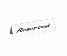 American Metalcraft 2600 - "Reserved" Table Sign - Plastic - Standard Weight