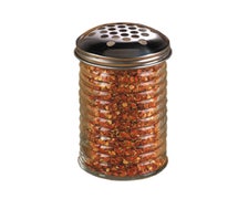 American Metalcraft BEE319 Shaker, Glass W/ X-Large 1/4" Dia. Holes Cheese Top, Beehive, 12 Oz.