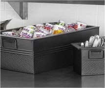 American Metalcraft BEVB556 Tub, Hammered, Rectangular, Sixth-Size, Black