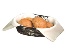 American Metalcraft OLB9 Wrought Iron, Oval Bread Basket with Leaf Design