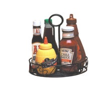 American Metalcraft WBCC8 Ironworks Condiment Organizer - Wrought Iron Rack with Scroll Design