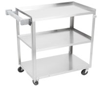 Vollrath 97120 Stainless Steel Utility Cart - 3 Shelf Medium Duty 300 lb. Capacity, 24"Wx15-1/2"D Shelves