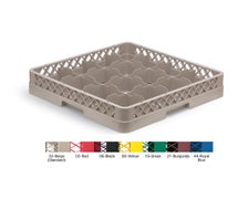 Vollrath TR4 Traex Full-Size 16-Compartment Glass Rack, Beige, 3.5" Inside Height