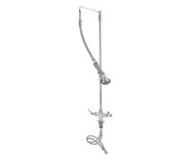 T&S B-0111 Single Hole Deck-Mount Pre-Rinse Unit with 32" Riser and 12" Overhead Swivel Arm