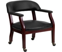 Black Vinyl Luxurious Conference Chair with Casters