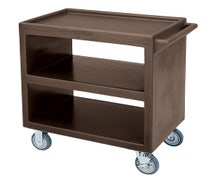 Bus Cart 230 5" 4 Swivel 1 Brake, Dark Brown