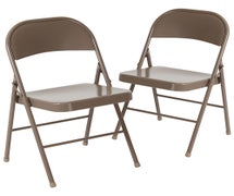 Flash Furniture BD-F002-BGE-GG - HERCULES Double Braced Beige Metal Folding Chair
