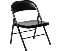 Flash Furniture BD-F002-BK-GG - HERCULES Double Braced Black Metal Folding Chair