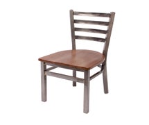 Central Exclusive 2160C-CL - Lima Metal Frame Side Chair, Ladder Back, Wood Seat