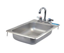 BK Resources BK-DIS-1014-5D-P-G Drop In Sink 10 X 14 X 5 With Faucet.