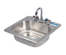 BK Resources BK-DIS-1515-P-G Drop-In Sink 12 X 10 Bowl And Faucet