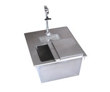 BK Resources BK-DIWSBL-2118X-P-G Drop-In Ice Bin With Water Station Faucet And Drain