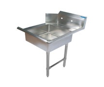 BK Resources BKSDT-36-R-SS Soiled Dish Table 36" With Stainless Steel Legs