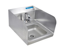 BK Resources BKHS-D-SS-SS-P-G Space Saver Hand Sink With Dual Side Splash And Faucet