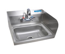 BK Resources BKHS-W-1410-SS-P-G Hand Sink With Dual Side Splash And Faucet
